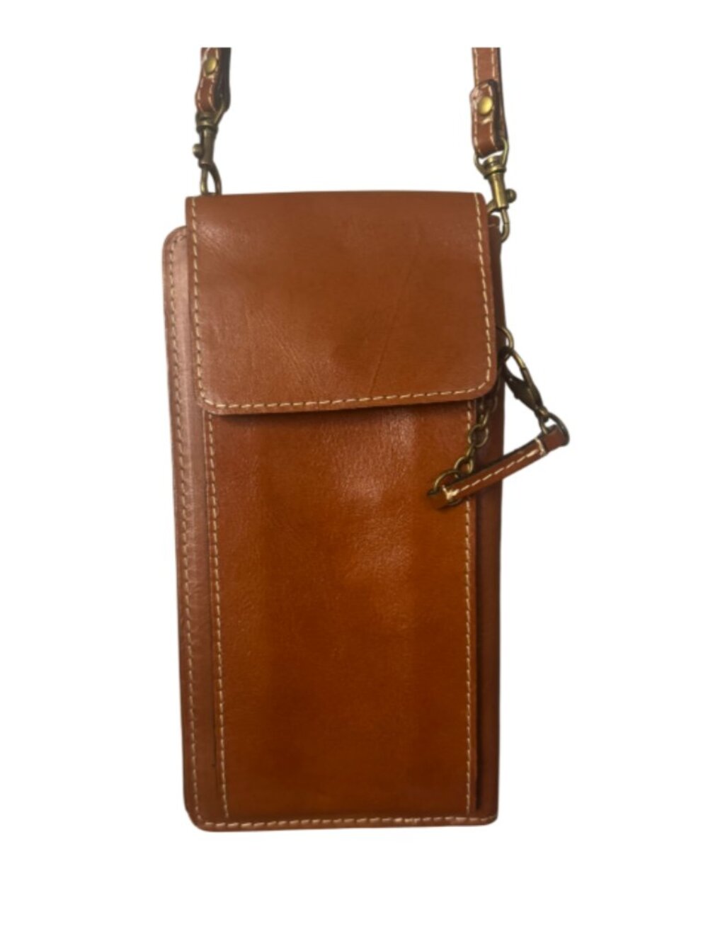 Patricia Nash Brown Leather Crossbody Card Holder